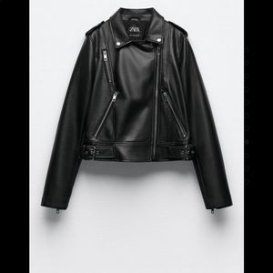 fFaux Leather Jacket -Zara